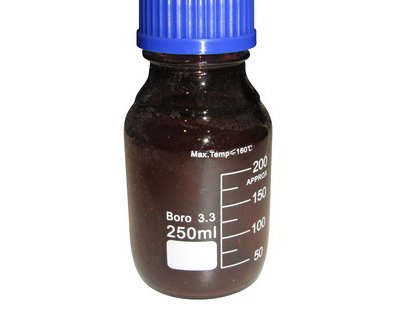 Reagent qabı tünd qəhvəyi rəngli Boro 3.3 250ml