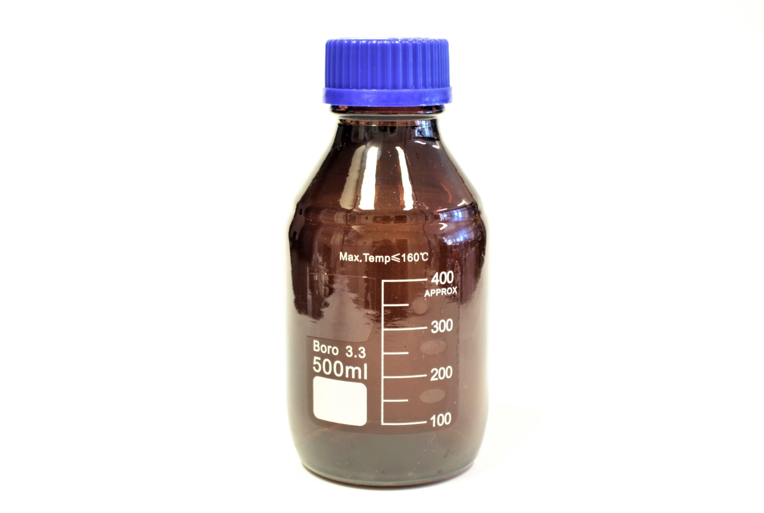 Reagent qabı tünd qəhvəyi rəngli Boro 3.3 500 ml